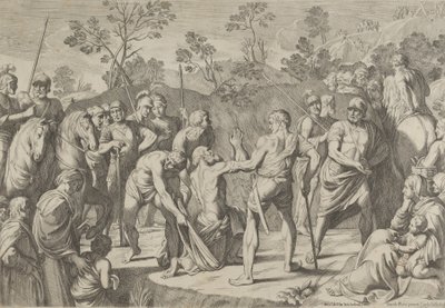 Saint Andrew Kneeling in Prayer as He is Led to the Cross, after Reni by Carlo Cesi