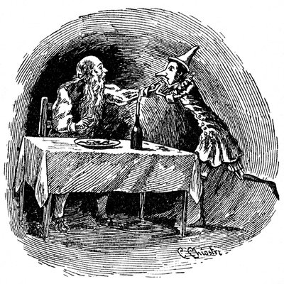 Illustration of Pinocchio by Carlo Chiostri, one of the first Italian illustrators of Collodi