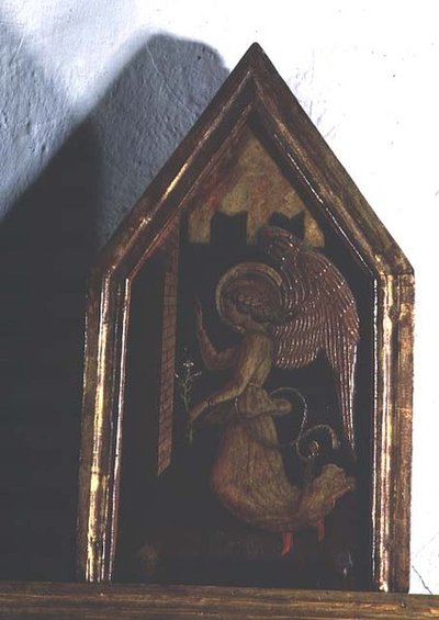 Archangel Gabriel (detail from the San Silvestro polyptych) by Carlo Crivelli