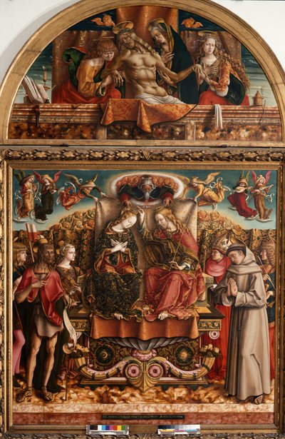 Coronation of the Virgin with the Holy Trinity and Saints by Carlo Crivelli