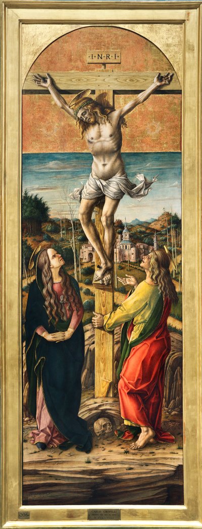 Crucifixion with the Virgin Mary and St. John the Evangelist by Carlo Crivelli