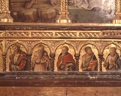 Five Apostles, from the Predella of the San Martino Polyptych by Carlo Crivelli