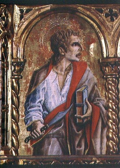 St. Bartholomew (detail) from the Sant