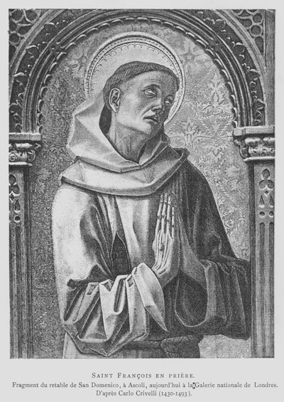 St Francis of Assisi praying by Carlo Crivelli