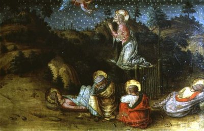 The Agony in the Garden (left hand predella panel from the San Silvestro polyptych) by Carlo Crivelli