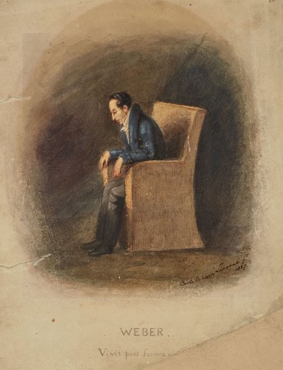 Portrait of Carl Maria von Weber by Carlo Ernesto Liverati
