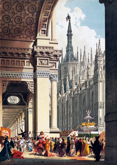 Carnival in Piazza Duomo in Milan by Carlo Ferrario