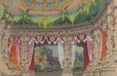 Stage Set Design for a Ballet: Don Parasol, 1869 by Carlo Ferrario