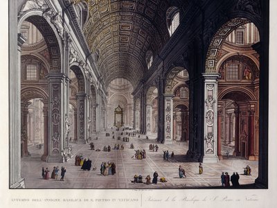 Interior of the Great Basilica of San Pietro in the Vatican by Carlo Gilio