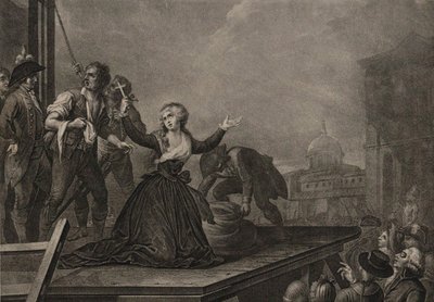 Madame Élisabeth de France, sister of the King, before the guillotine on 10th May 1794 by Carlo Lasinio