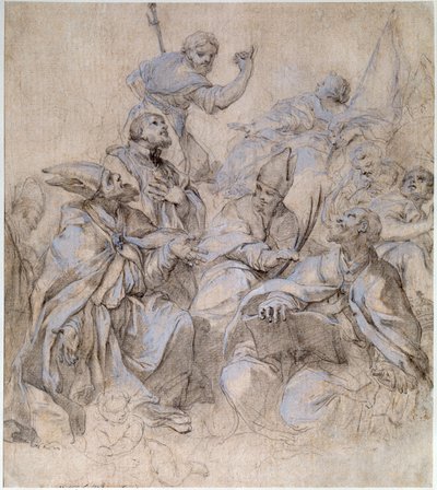 Sketch of a Fresco for the Santa Maria del Popolo Church in Rome by Carlo Maratta