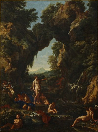 Landscape with Diana and Actaeon by Carlo Maratta or Maratti