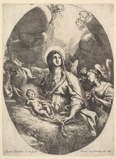 The Adoration of the Angels by Carlo Maratta or Maratti