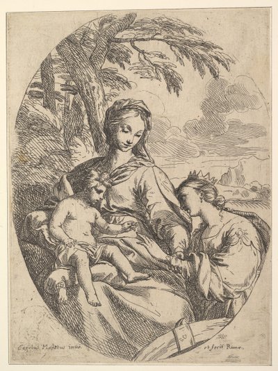 The Marriage of St. Catherine by Carlo Maratta or Maratti