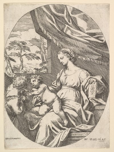 The Virgin and Child with the Young St. John the Baptist by Carlo Maratta or Maratti