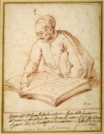 Padre Sebastiano Resta Examining a Folio of Drawings by Carlo Maratti