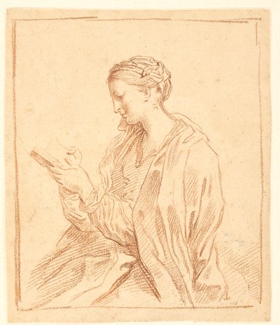Woman reading, in profile to the left by Carlo Maratti
