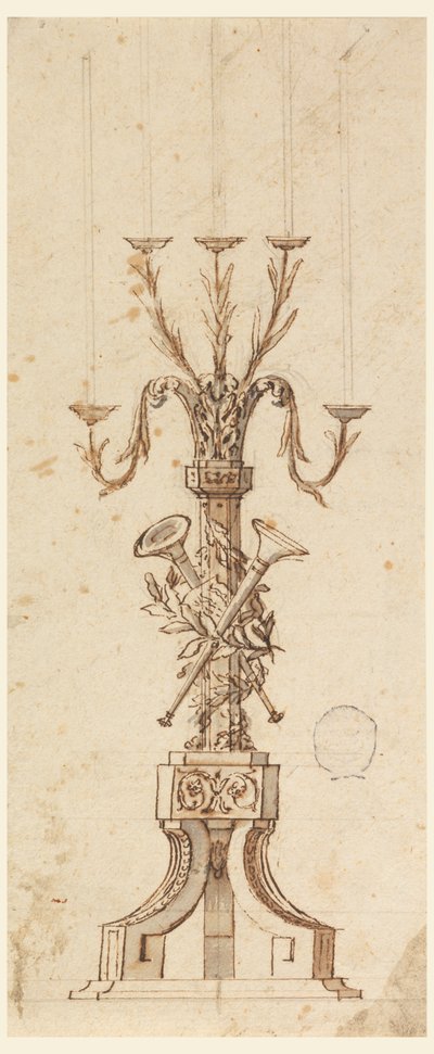 Design for a Candelabra by Carlo Marchionni
