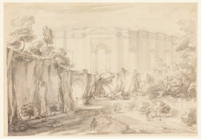 Design for a Hemicycle, Villa Albani, Rome, Italy by Carlo Marchionni