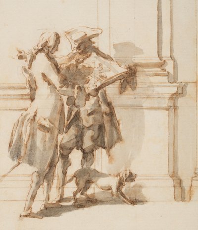 Design for the North Portal, Grand Gallery, Villa Albani, Rome, Italy by Carlo Marchionni
