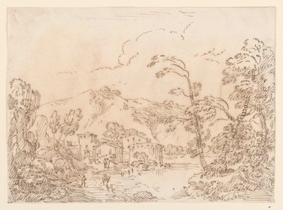 A Village at a Brook in Mountainous Country, 1770–86 by Carlo Marchionni
