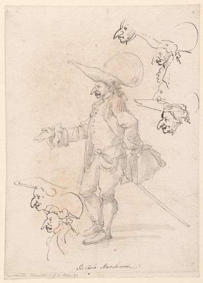 Caricatures, ca. 1725–75 by Carlo Marchionni