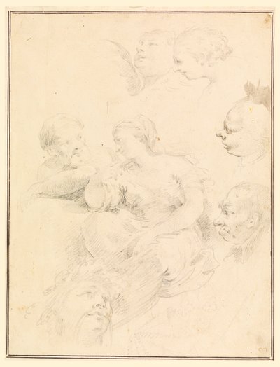 Figural Sketches, 1775 by Carlo Marchionni