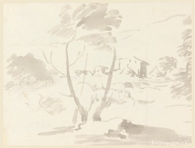Sketch of Trees in a Landscape by Carlo Marchionni