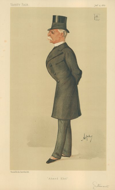 General Sir Donald Martin Stewart, Ahmed Khel, 15 January 1887, Vanity Fair cartoon by Carlo Pellegrini