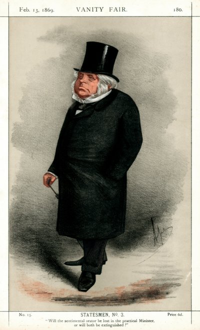 John Bright, British Radical and Liberal politician by Carlo Pellegrini