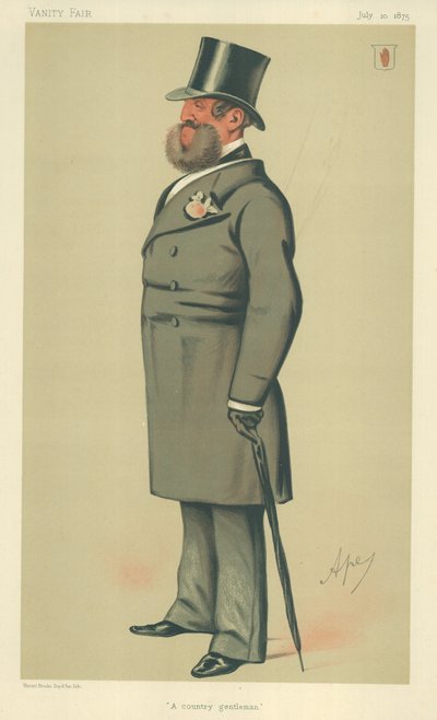 Sir Henry Josias Stracey, A country gentleman, 10 July 1875, Vanity Fair cartoon by Carlo Pellegrini