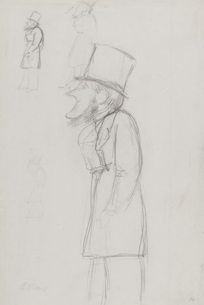 Sketch for a Caricature, Possibly of G. Russell by Carlo Pellegrini