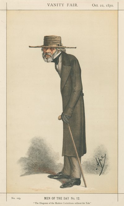 The Diogenes of the Modern Corinthians without his Tub, Thomas Carlyle (Vanity Fair series) by Carlo Pellegrini