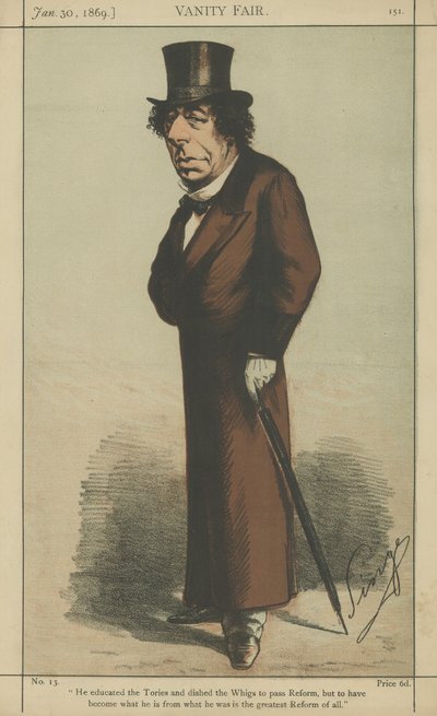 The Right Honourable Benjamin Disraeli by Carlo Pellegrini