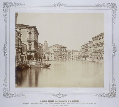 Venice, The Grand Canal from the San Barnabas Ferry, c.1855 by Carlo Ponti