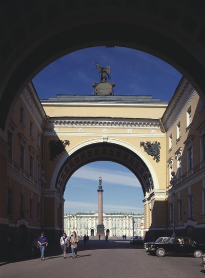 The Triumphal Arch of the General Staff Building in Saint Petersburg, 1819-1829 by Carlo Rossi
