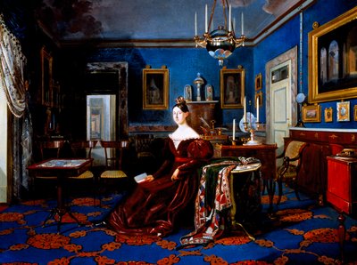 Portrait of Maria Cristina of Savoy in palace of Caserta by Carlo de Falco