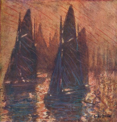 Fishing Boats in Fog by Carlos Grethe
