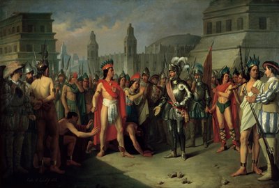 The Imprisonment of Guatimocin by the Troops of Hernan Cortes by Carlos Maria Esquivel