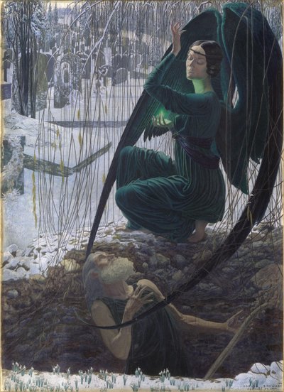 The Death of the Grave Digger by Carlos Schwabe
