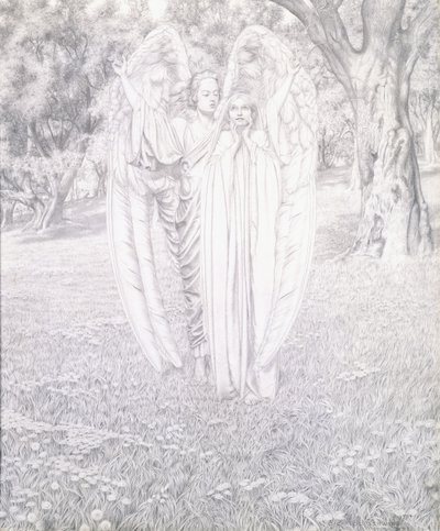 Two Angels, 1904 by Carlos Schwabe