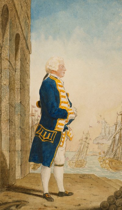 The Duke of York on a Quay in a Flag Officer