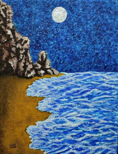 Beach by Moonlight by Carol Sousa Cuello