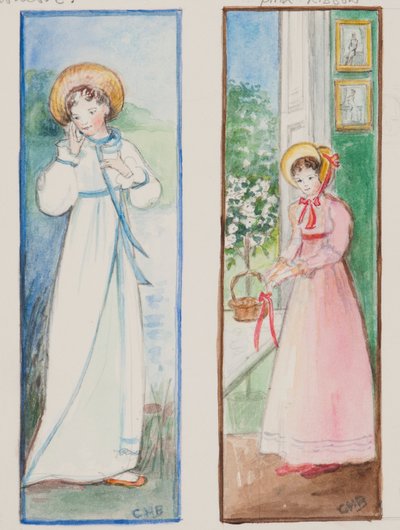 Elizabeth Bennet and Emma Woodhouse, 2011 by Caroline Hervey Bathurst