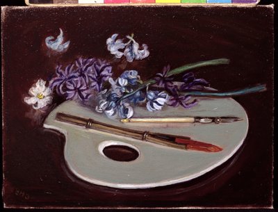 Porcelain Palette with Flowers by Caroline Hervey Bathurst