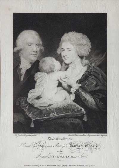 Portrait of Count Sergei Sergeyevich Gagarin and Countess Varvara Nikolaevna Gagarina by Caroline Watson