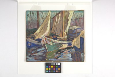 Fishing Boats In Harbor by Carolyn Bradley