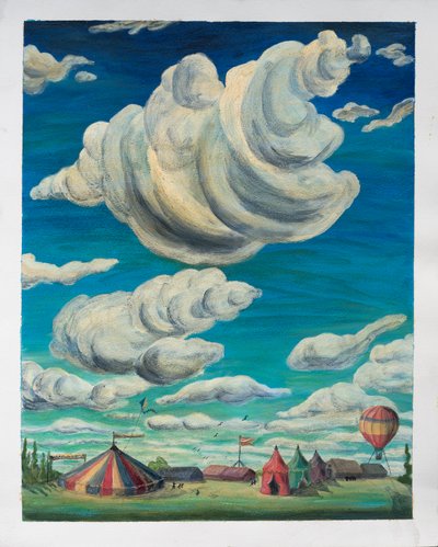 Big Clouds Over Circus Tents by Carolyn Hubbard Ford