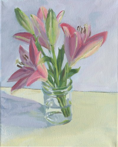 Fresh Pink Lilies by Carrie Arnold