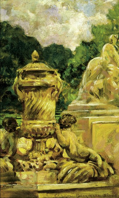 Jardin de la Fontaine at Nimes, France by Carroll Beckwith